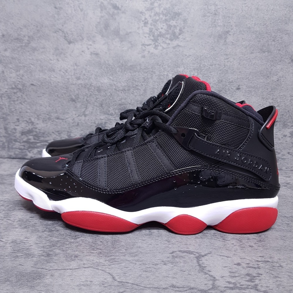 NIKE AIR JORDAN 6 Rings Basketball Shoes Mens 11.5 Black Red 322992-062
